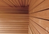 Moderný drevený obklad sauny v minimalistickom štýle