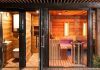Venkovní sauna a vířivka