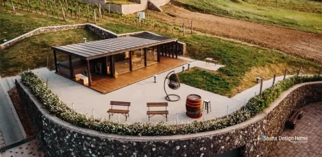 sauna domek ve vinohradnictví
