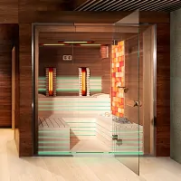 Kombinovaná sauna na míru s himálajskou solnou terapií Kombinovaná sauna na míru s himálajskou solnou terapií