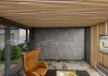 dřevěný strop na míru s podsvícením