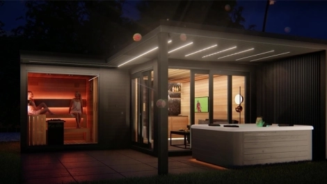 Exteriérový sauna dům na míru plánování a stavba Praha