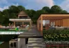vizualizace sauna wellness zahrady