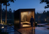 moderní dizajnová sauna domek