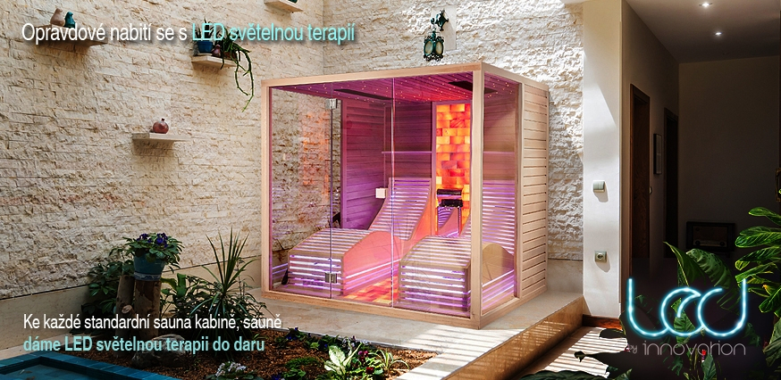 Sauna kabina s LED