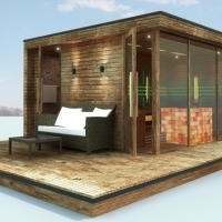 Kombinovaný luxusní sauna domek Lugano Komfort