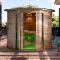 Rohová sauna, rohová infra sauna, kombinovaná sauna