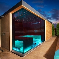 Venkovní finská zahradní sauna