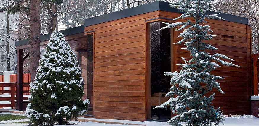 Venkovní sauna domek Exclusive Garden s přístřeškem