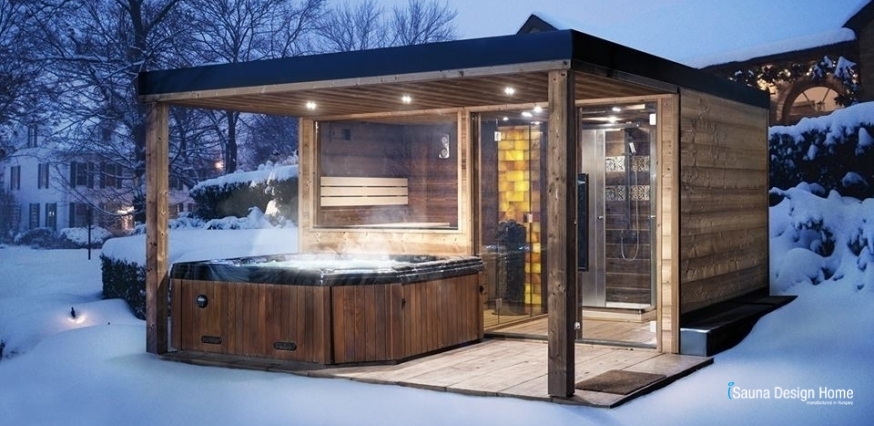 Zahradní kombinovaná sauna s panoramatem