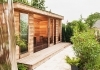 Zahradní sauna s barovým pultem